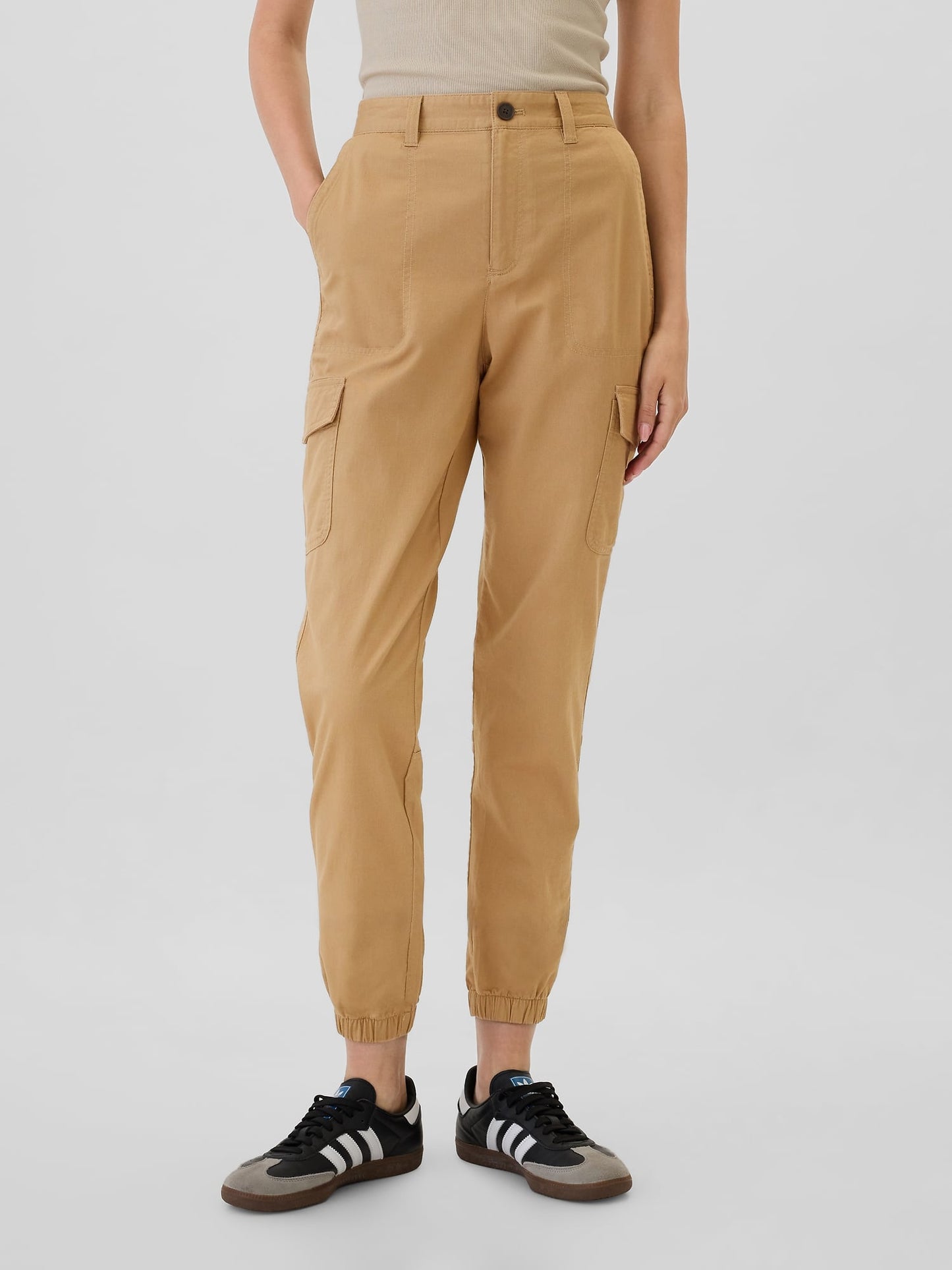 Dark Beige Cargo Trouser For Women