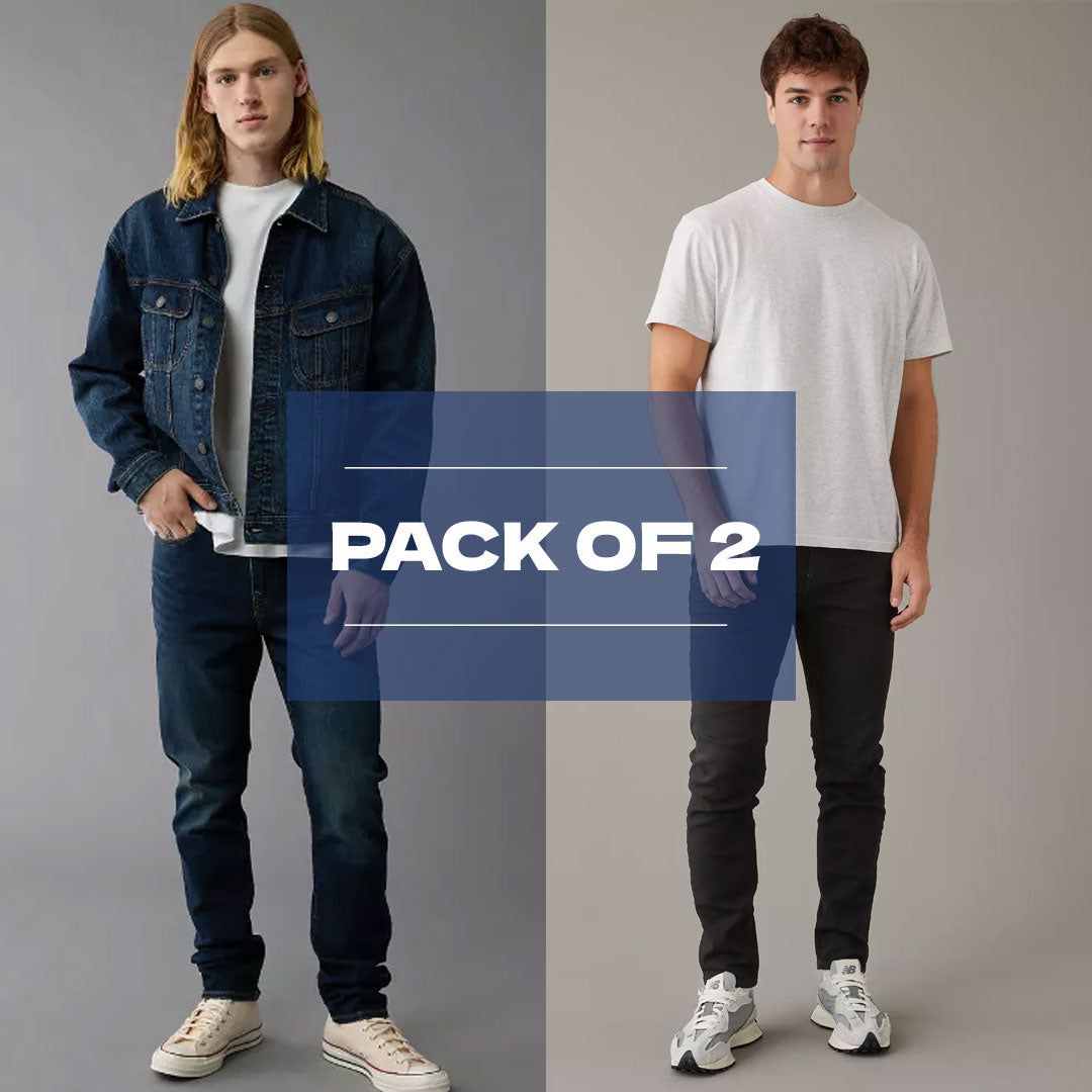 Pack of Two (BLK & DRK BLU) Jean's – DanMusa