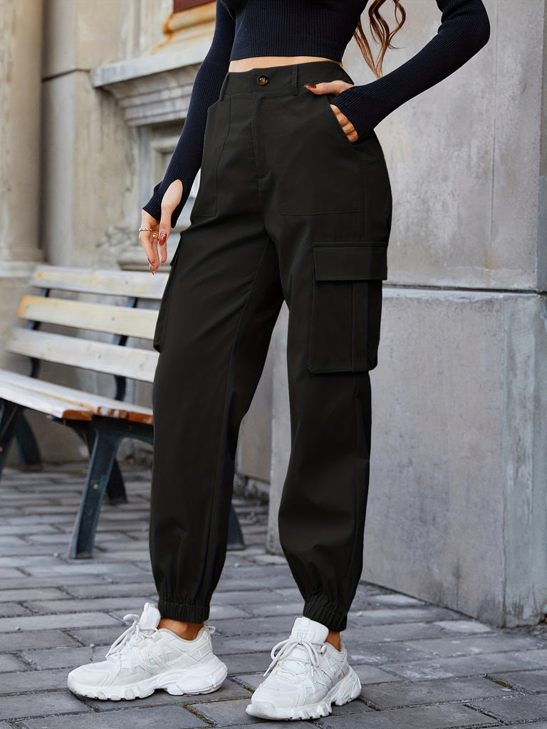 Dark Grey Cargo Trouser For Womens