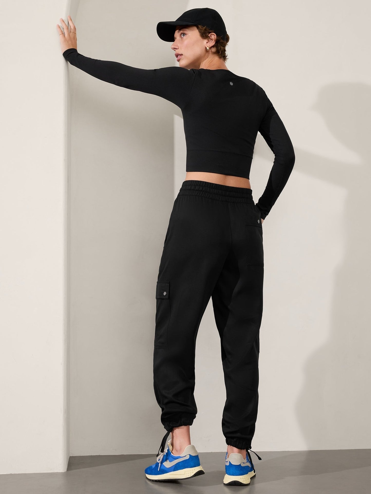 Black Cargo Trouser For Womens